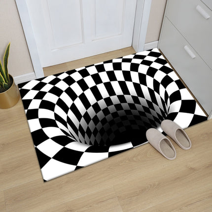 3D Geometric Stereo Trap Vision Living Room Bedroom Carpet, Size: 50x80cm(Rectangular Trap A)-garmade.com