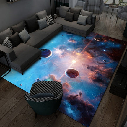 3D Visual Cartoon Cosmic Planet Living Room Carpet, Size: 40x60cm(Cosmic Planet 1)-garmade.com