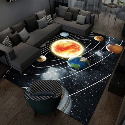 3D Visual Cartoon Cosmic Planet Living Room Carpet, Size: 40x60cm(Cosmic Planet 3)-garmade.com