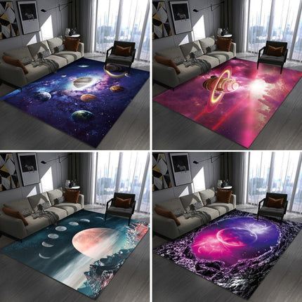 3D Visual Cartoon Cosmic Planet Living Room Carpet, Size: 40x60cm(RZ Cosmic Planet 9)-garmade.com