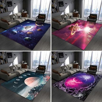 3D Visual Cartoon Cosmic Planet Living Room Carpet, Size: 40x60cm(RZ Cosmic Planet 11)-garmade.com