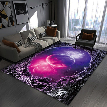 3D Visual Cartoon Cosmic Planet Living Room Carpet, Size: 40x60cm(RZ Cosmic Planet 12)-garmade.com