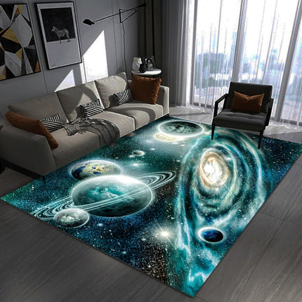 3D Visual Cartoon Cosmic Planet Living Room Carpet, Size: 50x80cm(RZ Cosmic Planet 8)-garmade.com