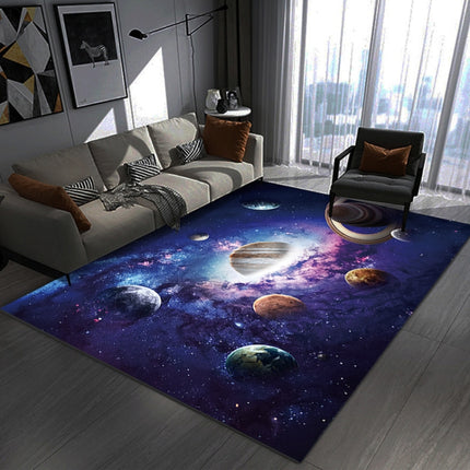 3D Visual Cartoon Cosmic Planet Living Room Carpet, Size: 50x80cm(RZ Cosmic Planet 9)-garmade.com