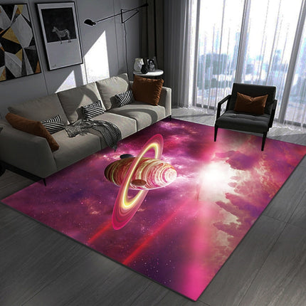 3D Visual Cartoon Cosmic Planet Living Room Carpet, Size: 50x80cm(RZ Cosmic Planet 10)-garmade.com