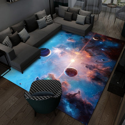 3D Visual Cartoon Cosmic Planet Living Room Carpet, Size: 60x90cm(Cosmic Planet 1)-garmade.com