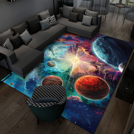 3D Visual Cartoon Cosmic Planet Living Room Carpet, Size: 60x90cm(Cosmic Planet 2)-garmade.com