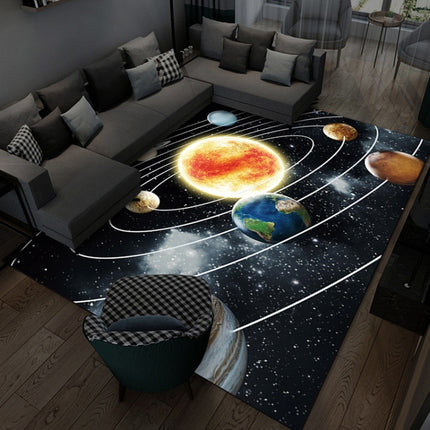 3D Visual Cartoon Cosmic Planet Living Room Carpet, Size: 60x90cm(Cosmic Planet 3)-garmade.com