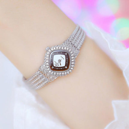 BS Bee Sister FA1659 Chain Watch Wheat Ear Watch Simple Temperament Ladies Watch(Silver)-garmade.com