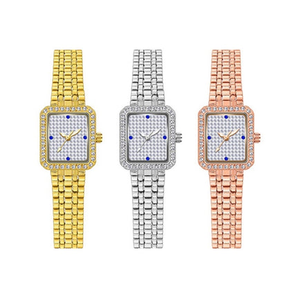 BS Bee Sister FA1597 Ladies Alloy Watch Diamond Watch(Gold)-garmade.com