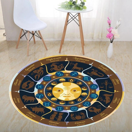 3D Illusion Stereo Vision Carpet Living Room Floor Mat, Size: 60x60cm(Round K)-garmade.com