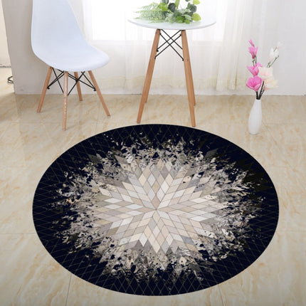 3D Illusion Stereo Vision Carpet Living Room Floor Mat, Size: 80x80cm(Round C)-garmade.com