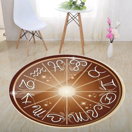 3D Illusion Stereo Vision Carpet Living Room Floor Mat, Size: 80x80cm(Round N)-garmade.com