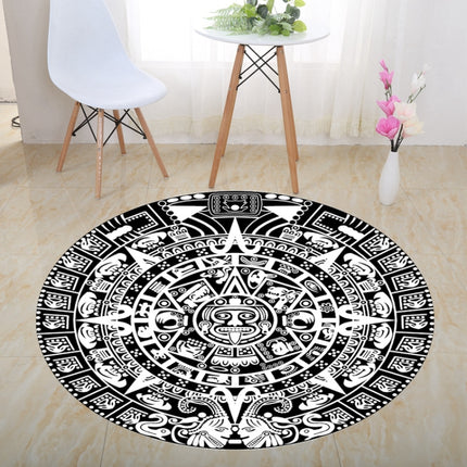 3D Illusion Stereo Vision Carpet Living Room Floor Mat, Size: 100x100cm(Round B)-garmade.com