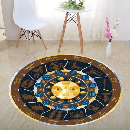 3D Illusion Stereo Vision Carpet Living Room Floor Mat, Size: 160x160cm(Round K)-garmade.com