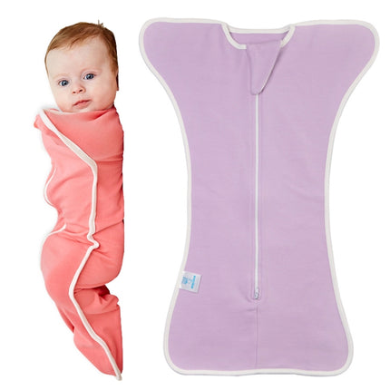 Insular Baby Cotton Quilt Newborn Swaddle Sleeping Bag Blanket, Size: 60cm For 0-3 Months(Purple)-garmade.com