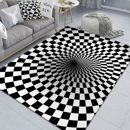 3D Stereo Rectangular Visual Geometric Living Room Carpet, Size: 40x60cm(06)-garmade.com