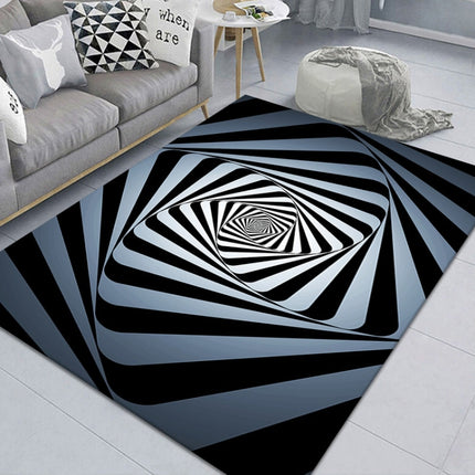3D Stereo Rectangular Visual Geometric Living Room Carpet, Size: 40x60cm(09)-garmade.com