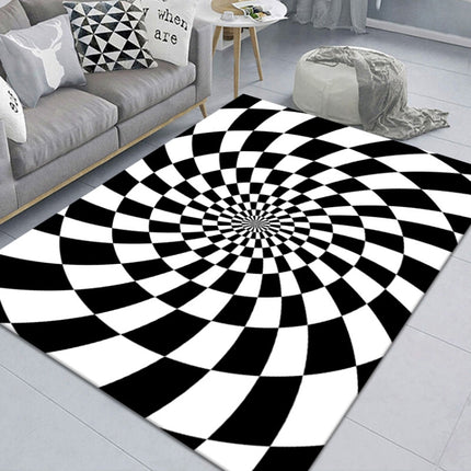 3D Stereo Rectangular Visual Geometric Living Room Carpet, Size: 40x60cm(10)-garmade.com