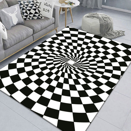 3D Stereo Rectangular Visual Geometric Living Room Carpet, Size: 40x60cm(12)-garmade.com