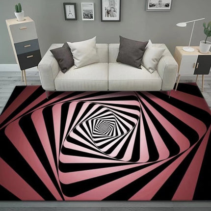 3D Stereo Rectangular Visual Geometric Living Room Carpet, Size: 50x80cm(10)-garmade.com