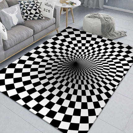 3D Stereo Rectangular Visual Geometric Living Room Carpet, Size: 60x90cm(06)-garmade.com
