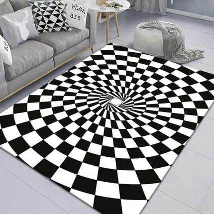 3D Stereo Rectangular Visual Geometric Living Room Carpet, Size: 60x90cm(12)-garmade.com