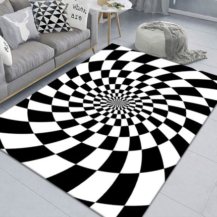 3D Stereo Rectangular Visual Geometric Living Room Carpet, Size: 80x160cm(10)-garmade.com