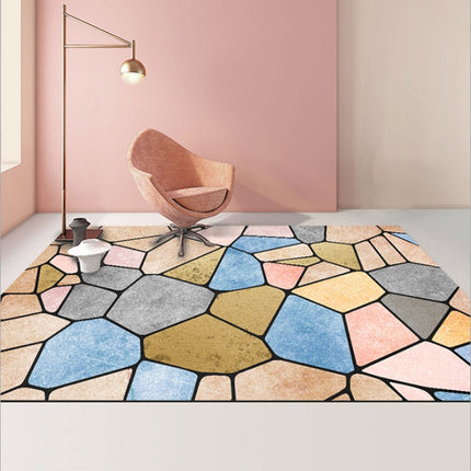 Modern Abstract Geometric Living Room Rug Coffee Table Cushion, Size: 50x80cm(11)-garmade.com