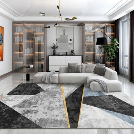 Modern Abstract Geometric Living Room Rug Coffee Table Cushion, Size: 50x80cm(24)-garmade.com