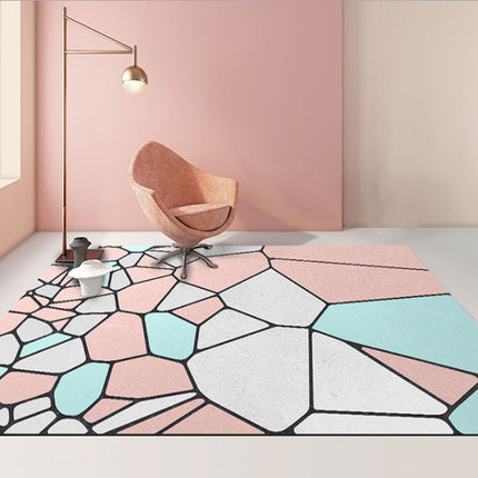 Modern Abstract Geometric Living Room Rug Coffee Table Cushion, Size: 80x160cm(03)-garmade.com