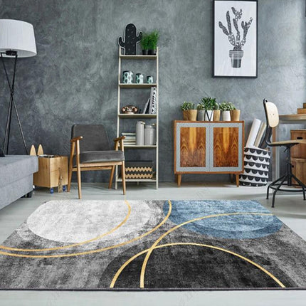 Modern Abstract Geometric Living Room Rug Coffee Table Cushion, Size: 80x160cm(25)-garmade.com