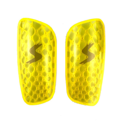 TPR Honeycomb Transparent Leg Protection Plug Board Football Protection Gear(Yellow S)-garmade.com