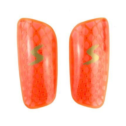 TPR Honeycomb Transparent Leg Protection Plug Board Football Protection Gear(Orange L)-garmade.com