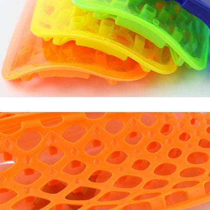 TPR Honeycomb Transparent Leg Protection Plug Board Football Protection Gear(Orange L)-garmade.com