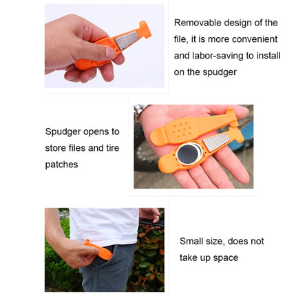 Multifunctional Bicycle Tire Changing Tool, Color: Red+5 Tire Patches-garmade.com