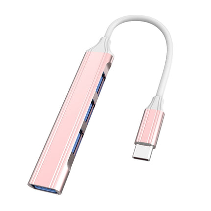 4 in 1 Mini Multifunctional Expanded Docking, Spec: Type-C/USB-C 3.0 (Pink)-garmade.com