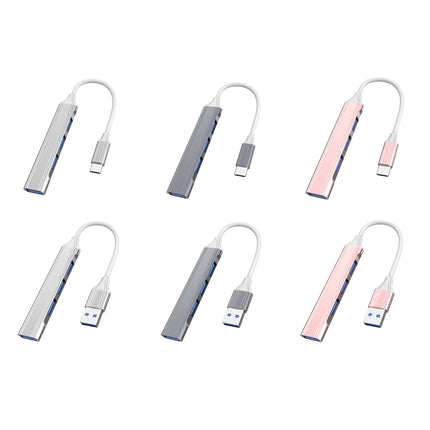 4 in 1 Mini Multifunctional Expanded Docking, Spec: Type-C/USB-C 3.0 (Pink)-garmade.com