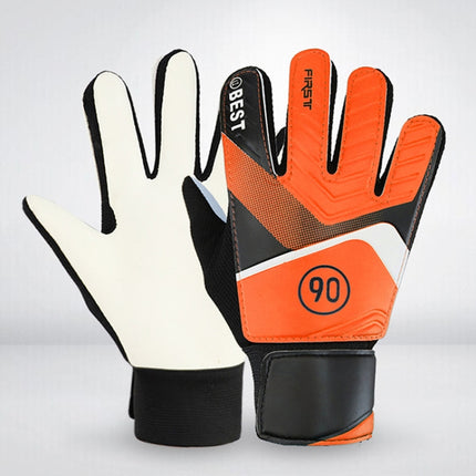 Children Football Goalkeeper Glove Latex Anti-Collision Goalkeeper Gloves, Size: 5(Orange)-garmade.com