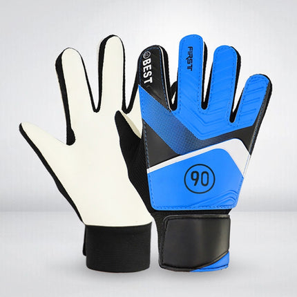 Children Football Goalkeeper Glove Latex Anti-Collision Goalkeeper Gloves, Size: 6(Blue)-garmade.com