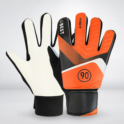 Children Football Goalkeeper Glove Latex Anti-Collision Goalkeeper Gloves, Size: 6(Orange)-garmade.com