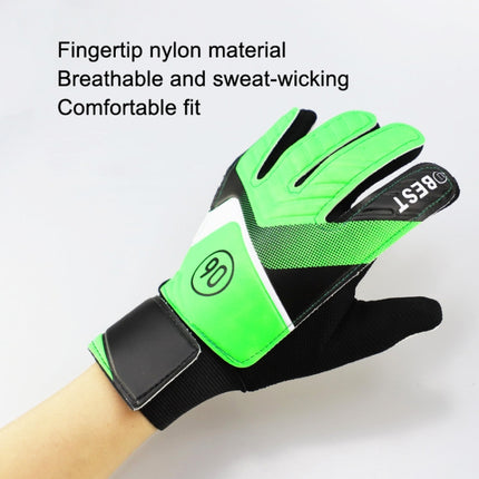 Children Football Goalkeeper Glove Latex Anti-Collision Goalkeeper Gloves, Size: 6(Green)-garmade.com