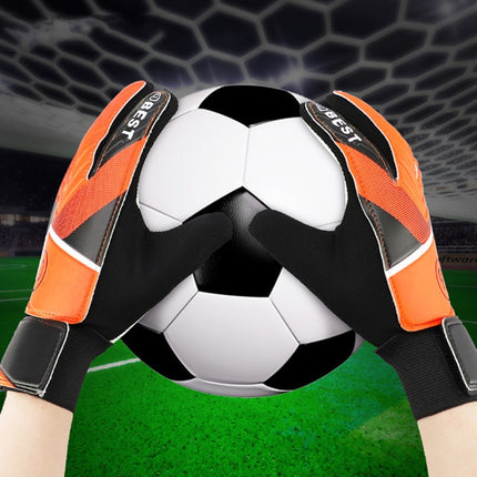 Children Football Goalkeeper Glove Latex Anti-Collision Goalkeeper Gloves, Size: 7(Orange)-garmade.com