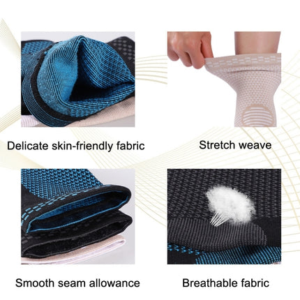 2pcs Nylon Knitted Ankle Pads Compression Support Anti-Sprain Cycling Protective Gear(White L)-garmade.com