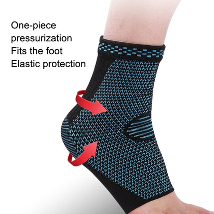 2pcs Nylon Knitted Ankle Pads Compression Support Anti-Sprain Cycling Protective Gear(Black L)-garmade.com