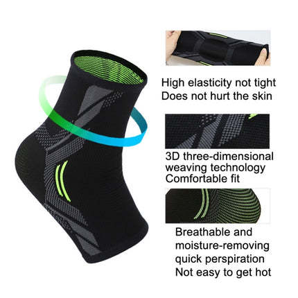 2pcs Outdoor Sports Unisex Knitted Pressurized Keep Warm Copper Ankle Support(M)-garmade.com