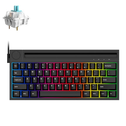 Ajazz K620T 62 Keys Bluetooth Wireless Dual Mode Mechanical Keyboard, Style: Blue Shaft (Black)-garmade.com