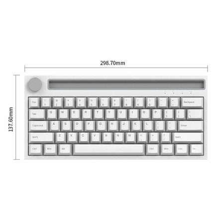 Ajazz K620T 62 Keys Bluetooth Wireless Dual Mode Mechanical Keyboard, Style: Blue Shaft (Black)-garmade.com