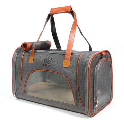 LDLC QS-012 Pet Outing Portable Breathable Foldable Tote Bag(Dark Gray)-garmade.com