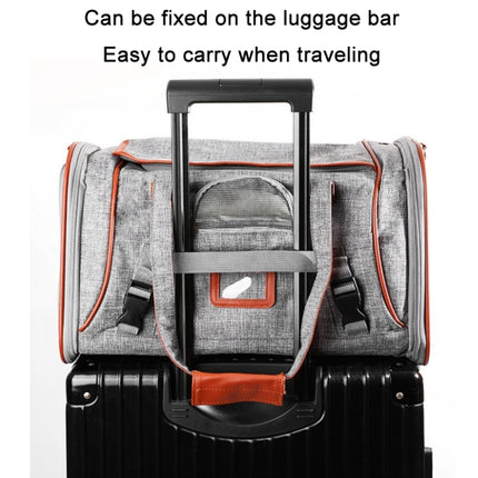 LDLC QS-012 Pet Outing Portable Breathable Foldable Tote Bag(Light Grey)-garmade.com